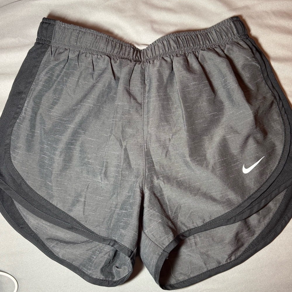 Grey Nike athletic shorts
